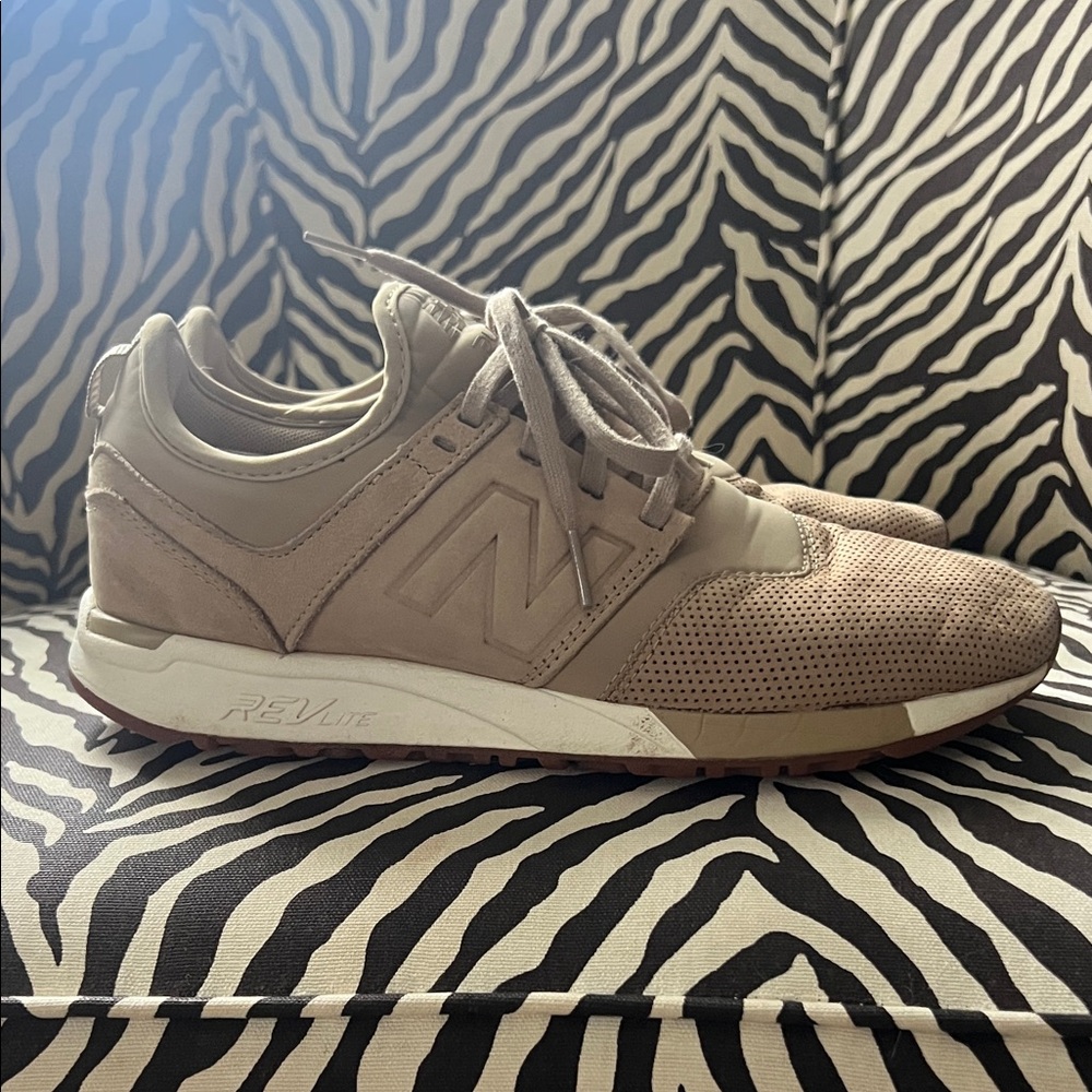 New Balance for J Crew- Men's Taupe  Suede Sneakers- 7